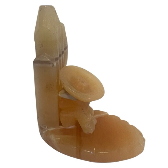 Vintage Onyx Toothpick Holder Cactus Sombrero Man Rare Siesta Decor Mexico - Picture 5 of 8